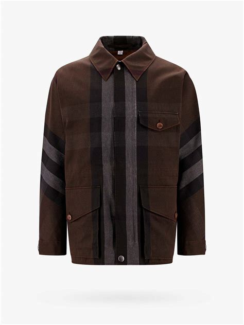 mens burberry jacket brown colour|burberry anorak jacket.